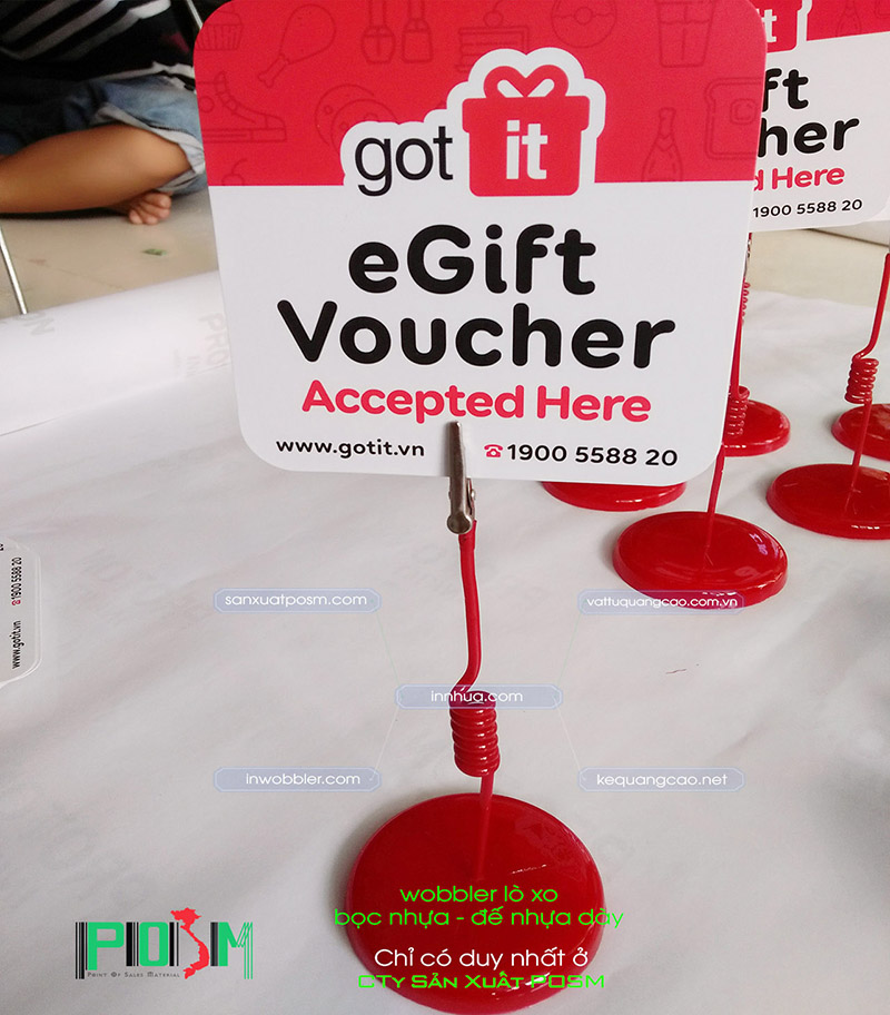 wobbler để bàn đế nhựa wobbler để bàn đế nhựa