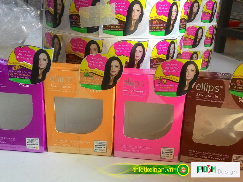 Thiết kế in ấn in label - tem nhãn Ellips - Kino